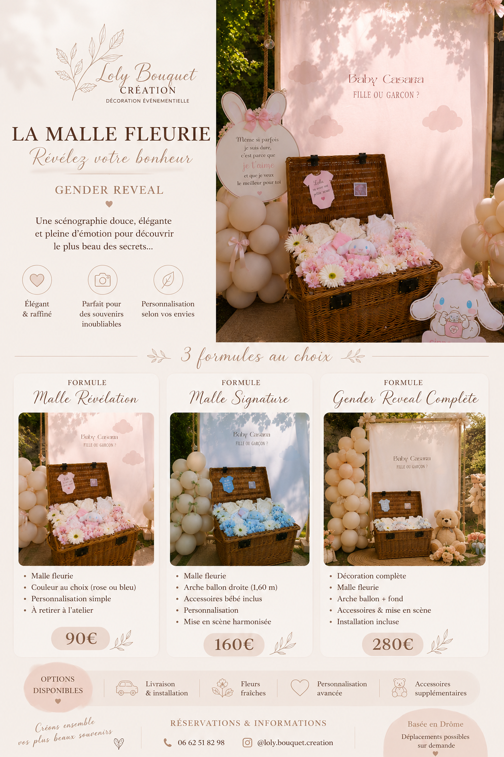 Location de la Malle Fleurie Gender Reveal