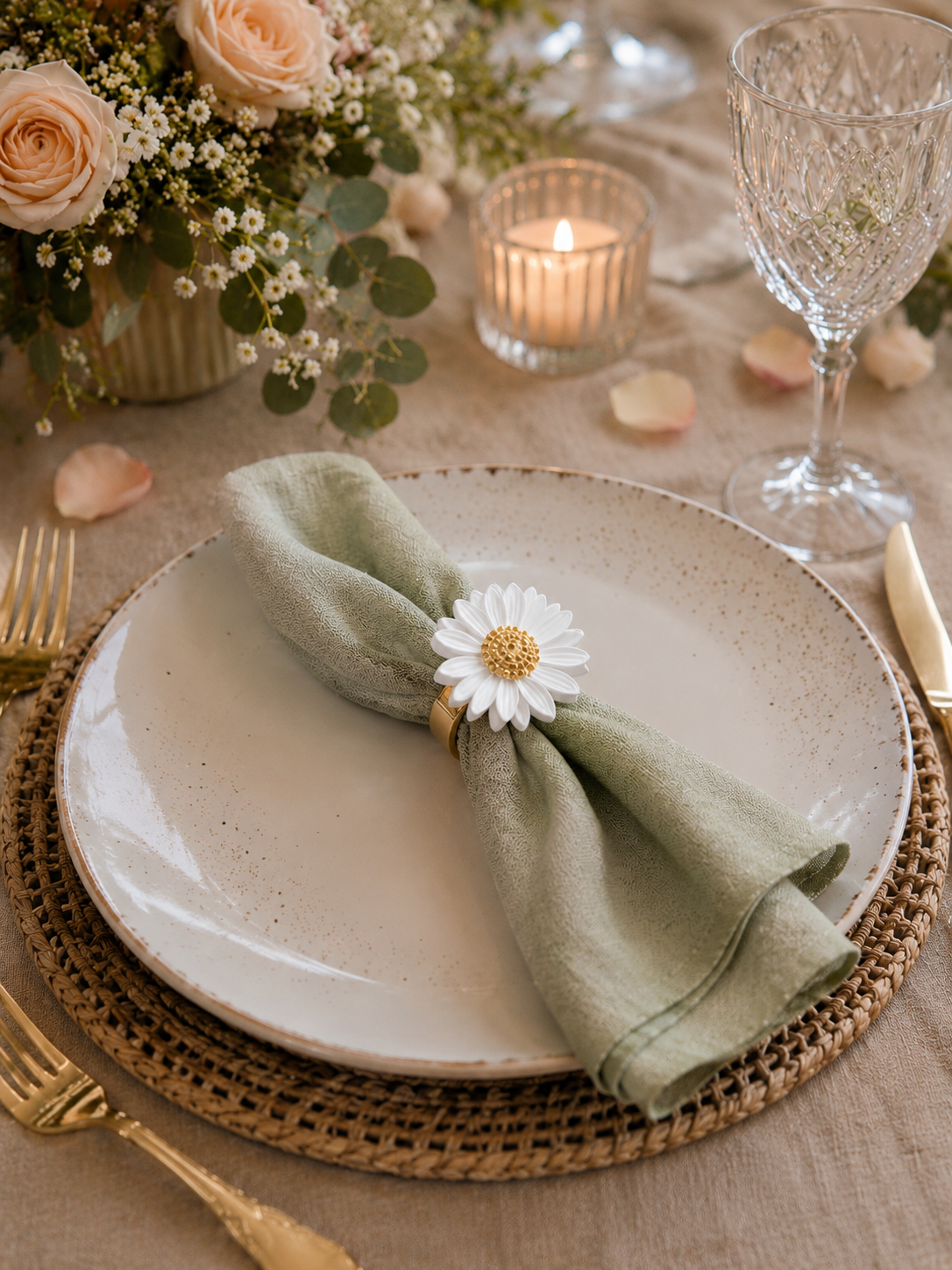 🌼 Porte-serviette Marguerite – ✨Élégance