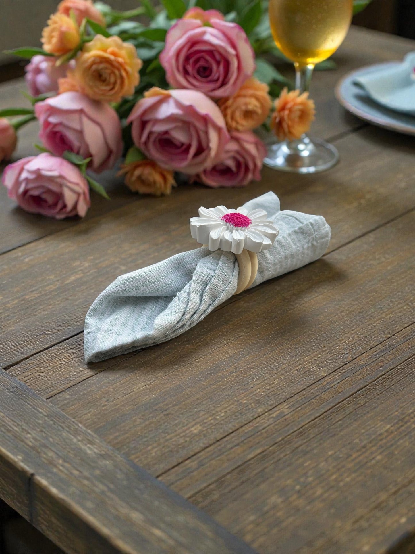 🌼 Porte-serviette Marguerite                  🌿Naturel