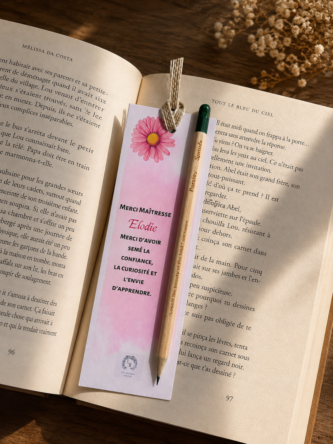 🌸 Marque-page à planter personnalisé – Édition École